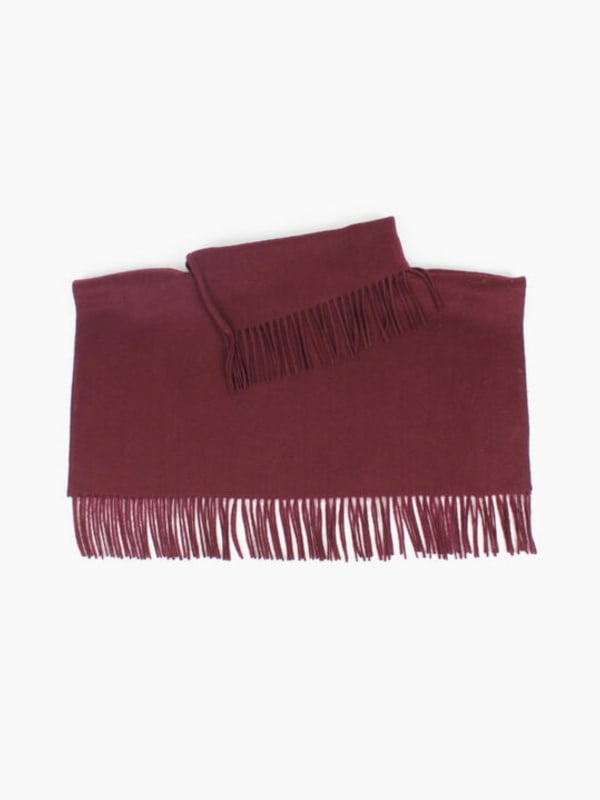 Oda Hals med Frynser Burgundy
