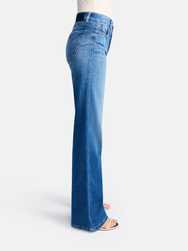 Tess Wide Leg Mid Blue Splinted