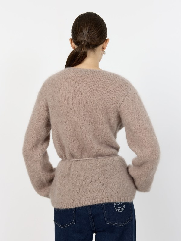 Noreen 7 Cardigan Light Taupe