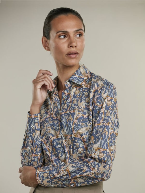 Siri Shirt Blue pattern