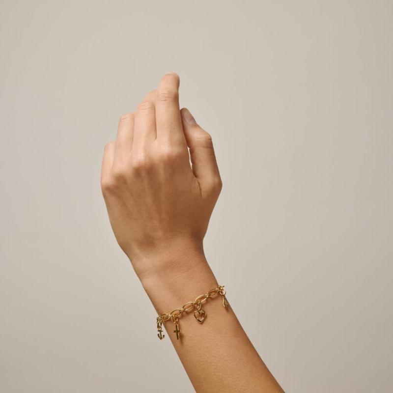 Bracelet, Simple Charm 925S/GP