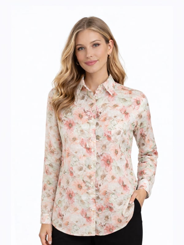 Sofie Shirt Light orange pattern