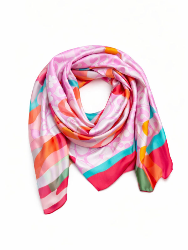 Saint Tropez Silk Scarf Pink/Berry