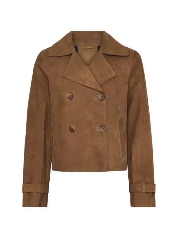 Paris Suede Trenchcoat Caramel