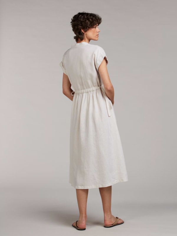 Lana Dress, V-neck wrap Beige