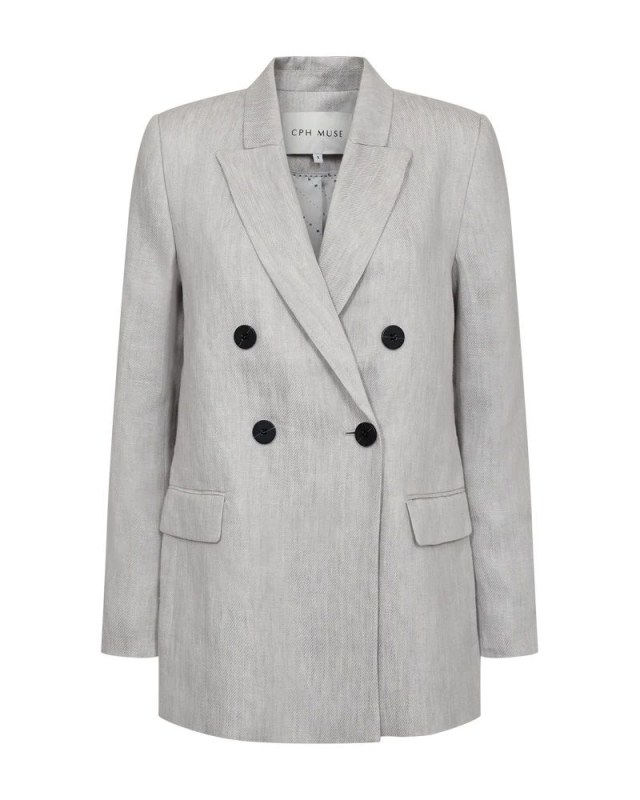 Natalie Blazer Light Grey Melange