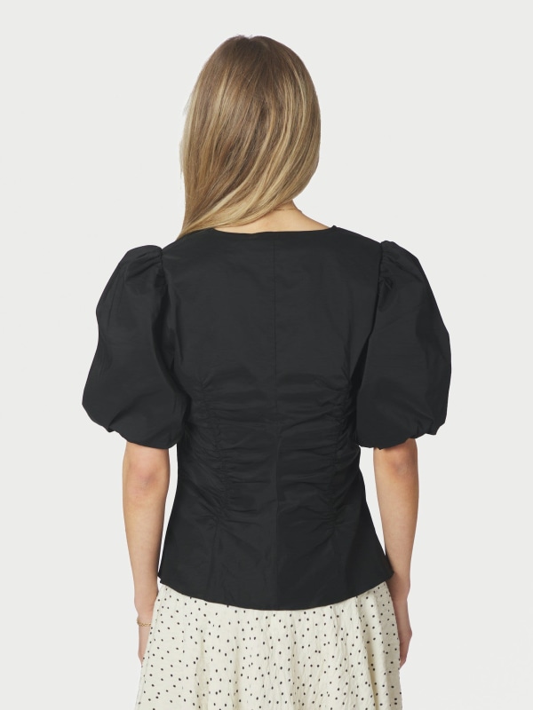 Zaria Poplin Blouse Black