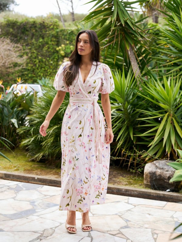 Clarine Flower Dress Off White