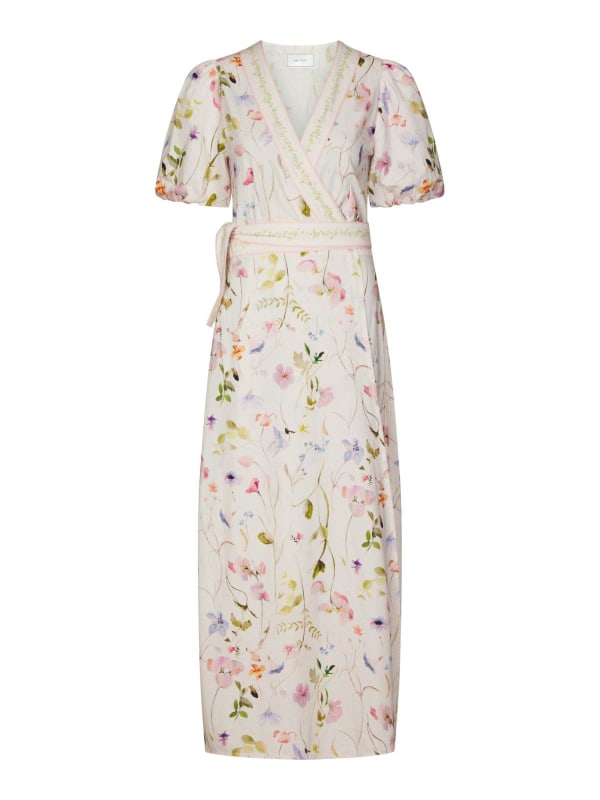 Clarine Flower Dress Off White