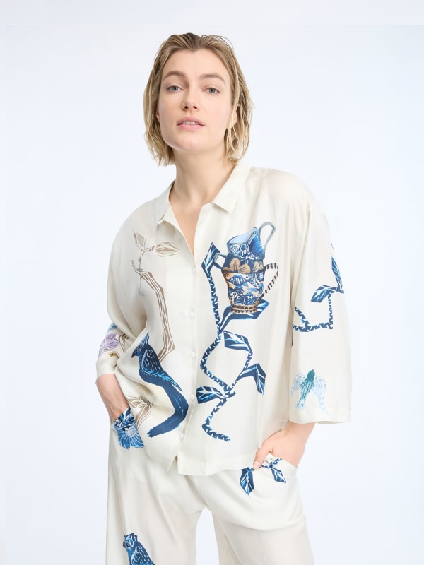 NANCIE Print Creme