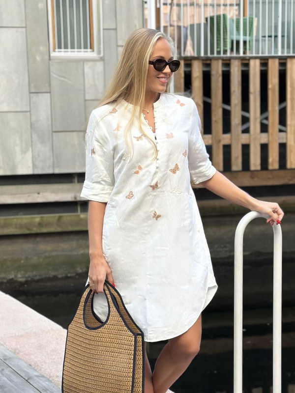 Madonna, shirt dress Classic White