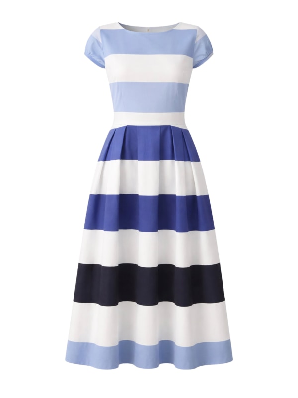 Lovisa Dress, Cap sleeve Blue stripe