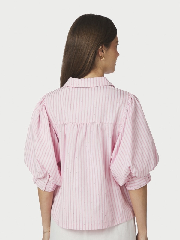 Etta Soft Stripe Stone Shirt Light pink