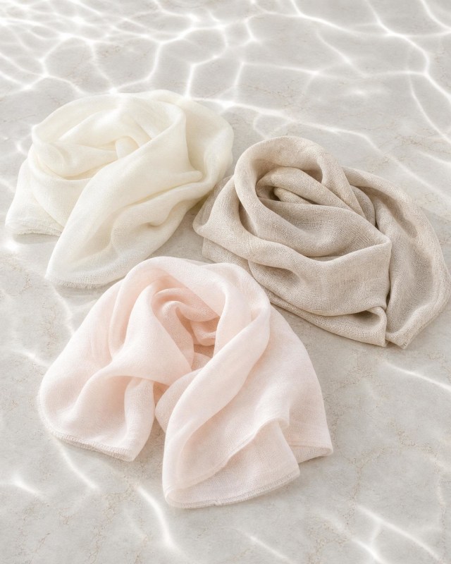 Ensfarget Linskjerf Light pink