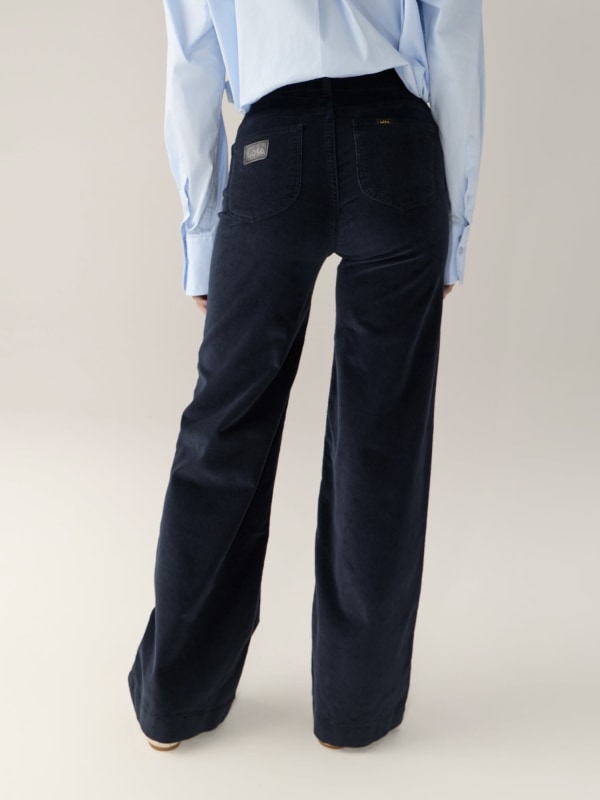 Palazzo Mistral Shiny Cord Navy