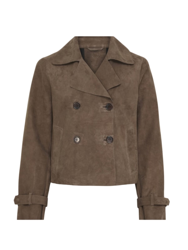 PARIS Suede Trenchcoat Coffee Brown