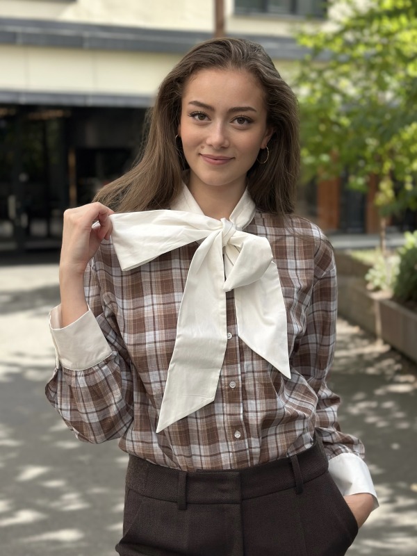 Lopez shirt Blue/Brown Check