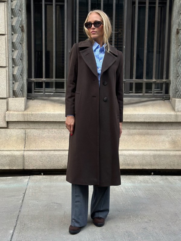 Cashmere Coat W - Clareta Long Dark Brown