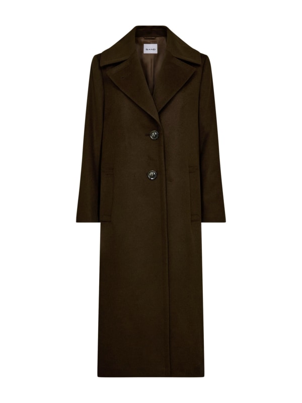 Cashmere Coat W - Clareta Long Dark Brown