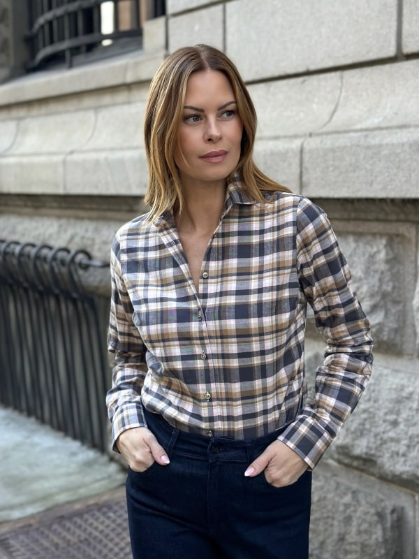 Sofie Shirt Dark grey check