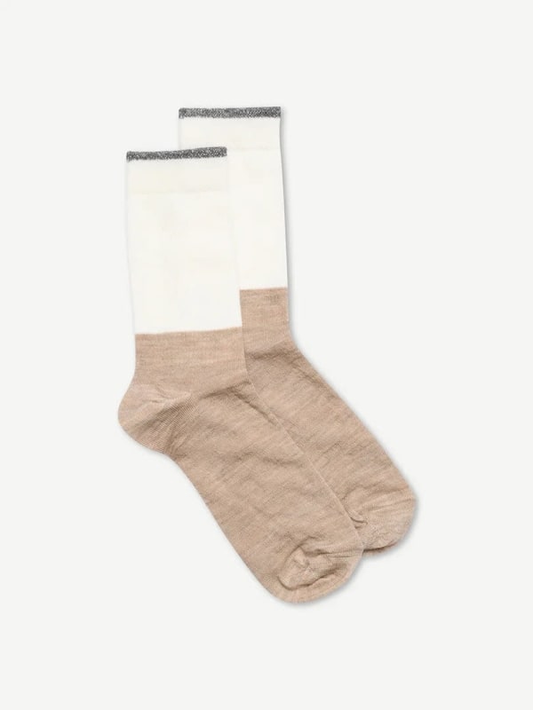 Kalia, wool sock Doeskin