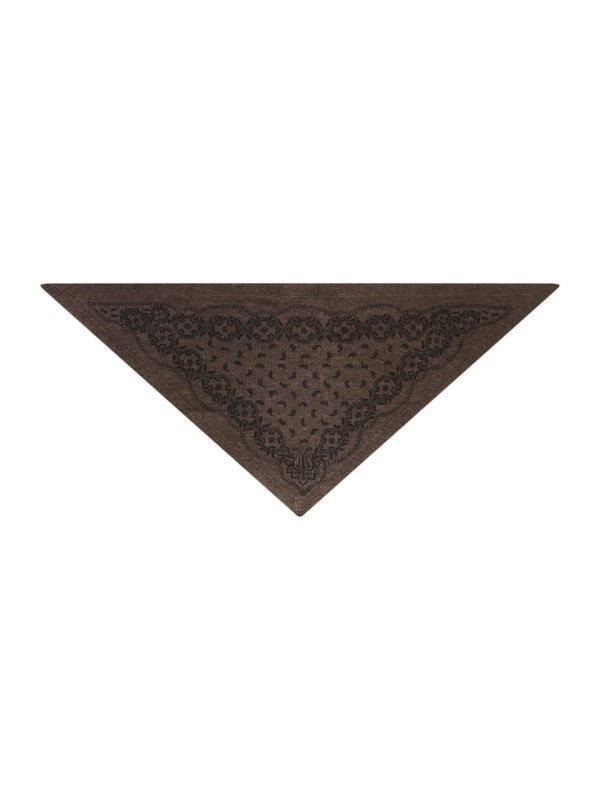Ariya Paisley Knit Scaf Brown Melange