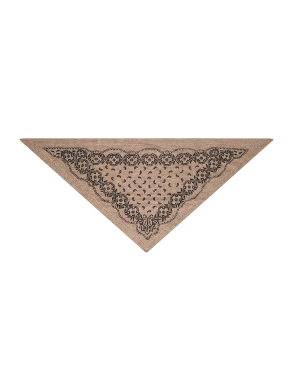 Ariya Paisley Knit Scaf Beige Melange
