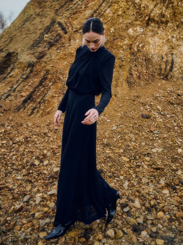 STARRY MAXI DRESS Black