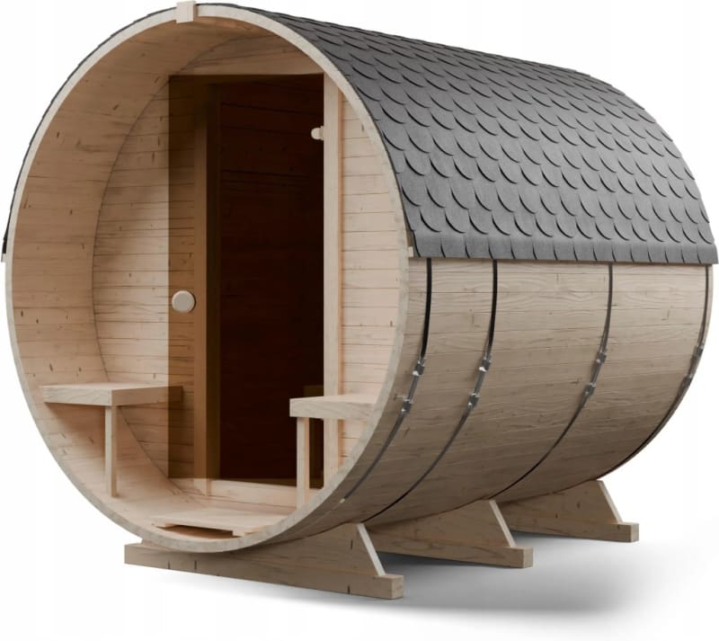Azs-Engineering Sauna Ogrodowa Beczka 240cm 2KR
