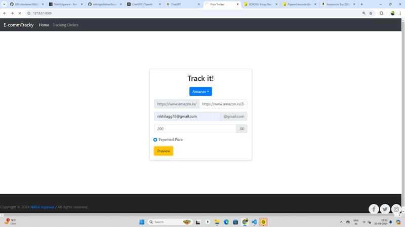 E-Commerce Price Tracker preview