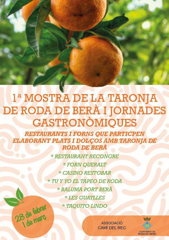 Ruta gastronòmica per diversos establiments del municipi amb plats i dolços elaborats amb taronja.