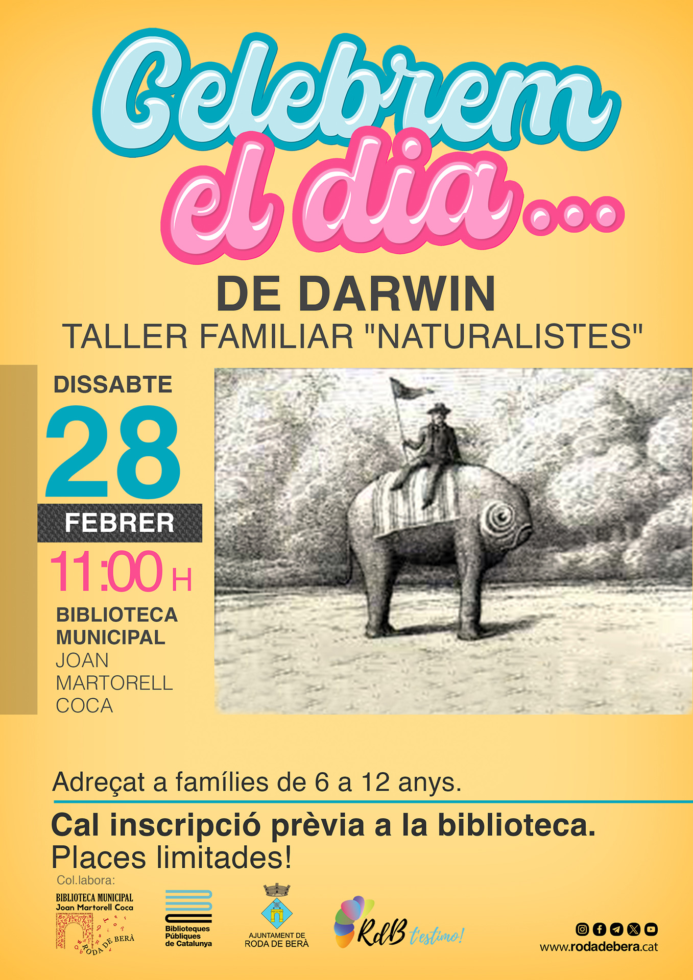 Roda de Berà celebra el Día de Darwin con el taller familiar "Naturalistas"