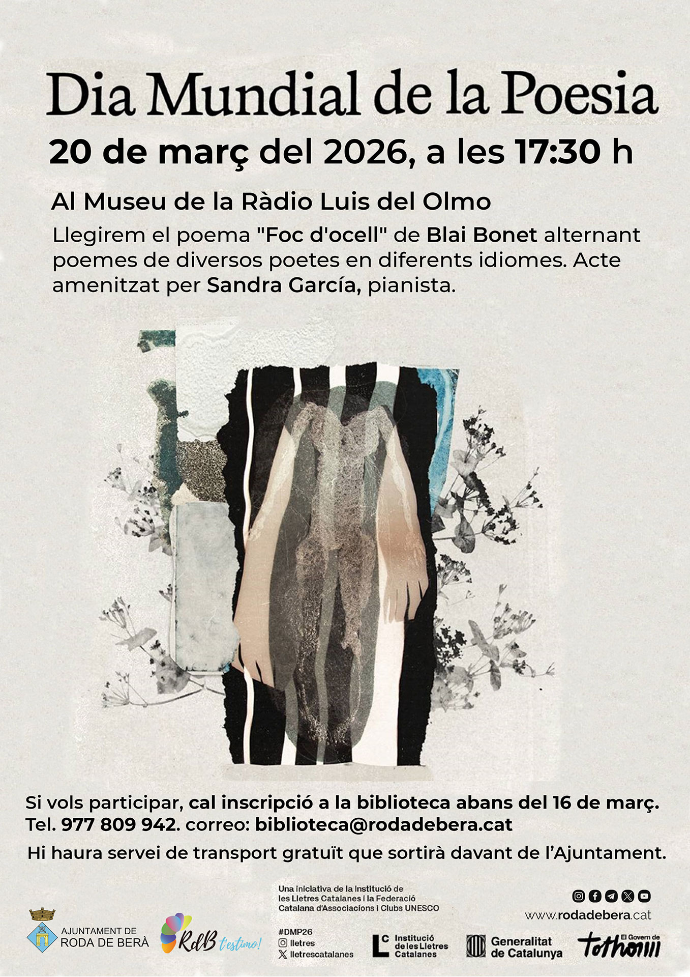 Celebrem el Dia Mundial de la Poesia a Roda de Berà!