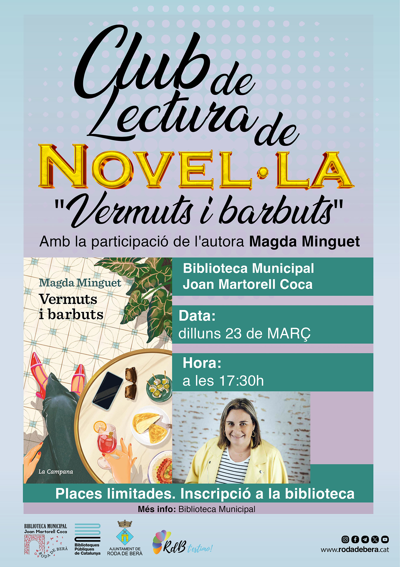 Club de Lectura de Novela: "Vermuts i barbuts" con Magda Minguet