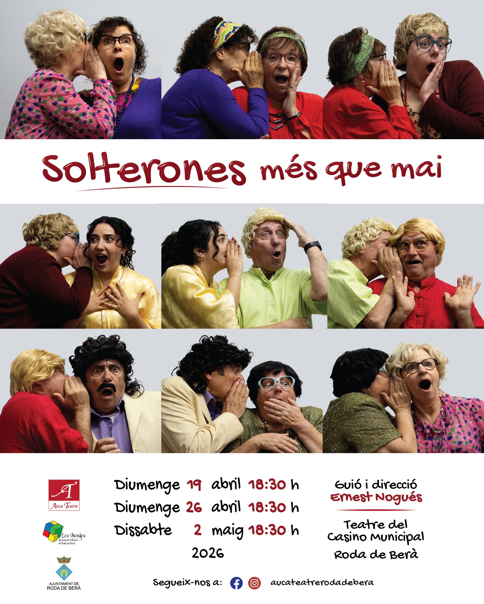 Roda de Berà es prepara per a riure amb 'Solterones més que mai' al Teatre del Casino Municipal