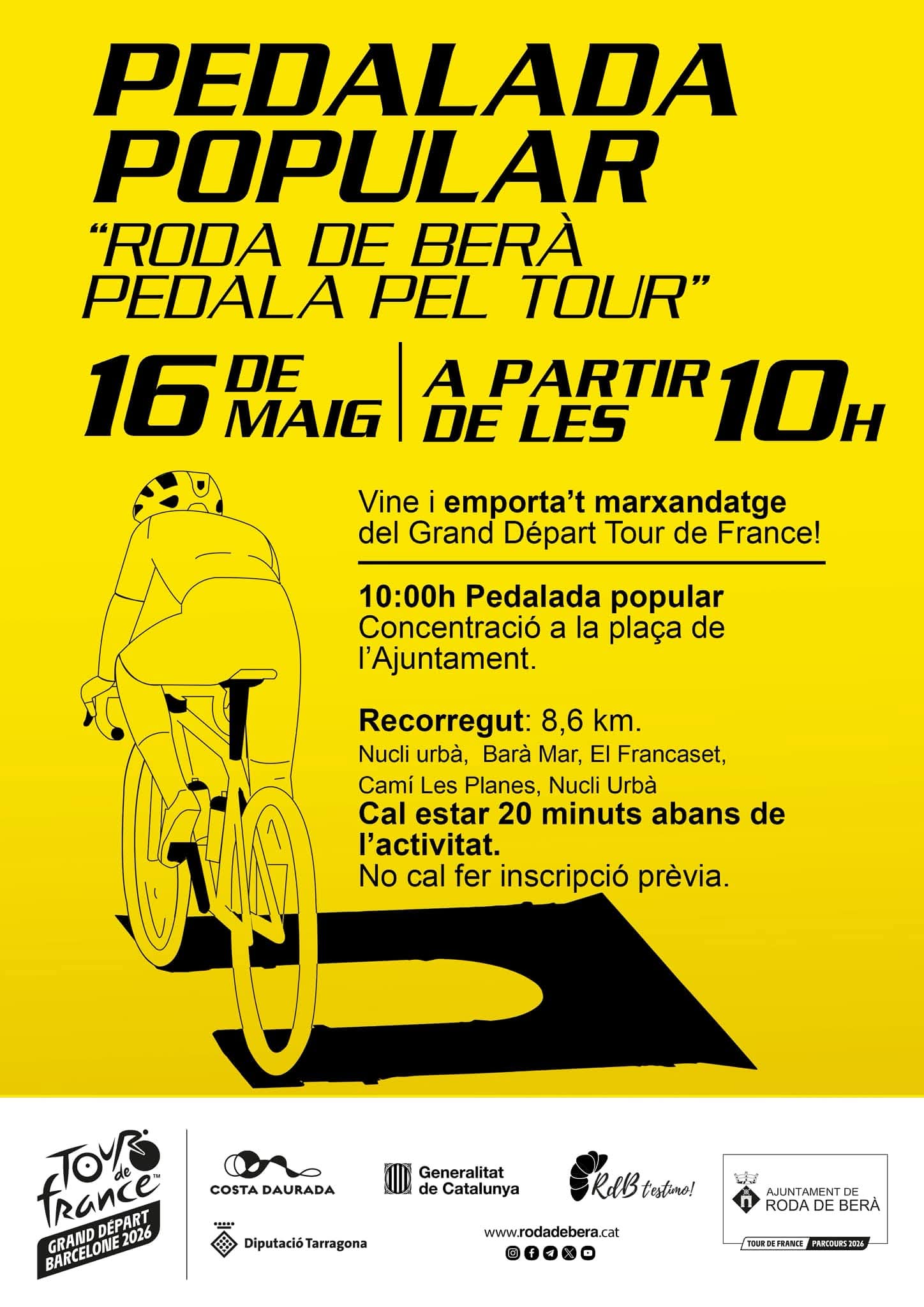 Roda de Berà se prepara para vivir el Tour con una pedalada popular