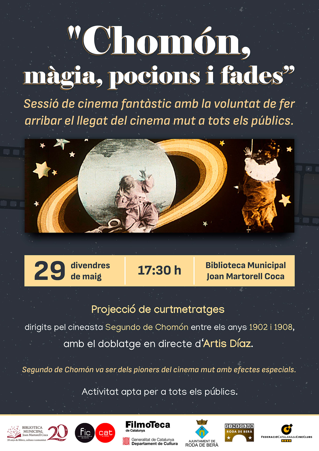 Chomón, màgia, pocions i fades: Una sessió de cinema fantàstic per a tots els públics a Roda de Berà