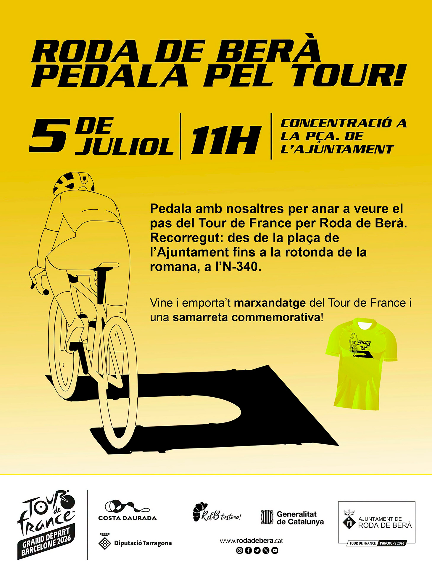 Roda de Berà pedala pel Tour! Una jornada ciclista per viure l'emoció de la cursa