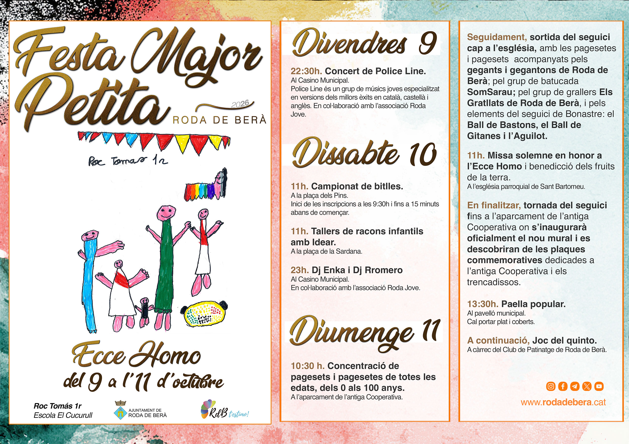 Roda de Berà celebrates the Ecce Homo Minor Festival with a weekend full of activities