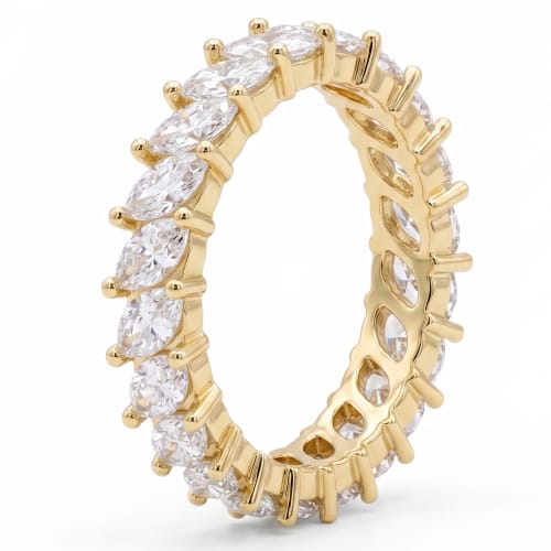 Marquise Cut Eternity Band — Gold