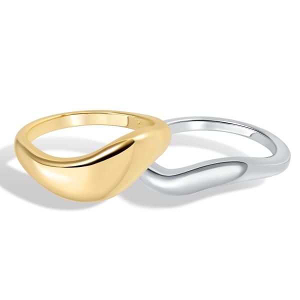 Wave Dome Stackable Ringset