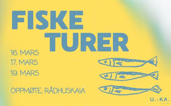 Plakat for fisketurer i Borgundfjorden