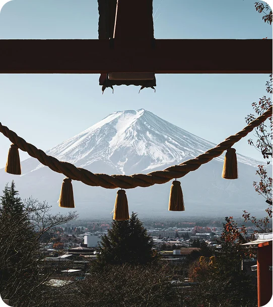 Mount Fuji with torii gate