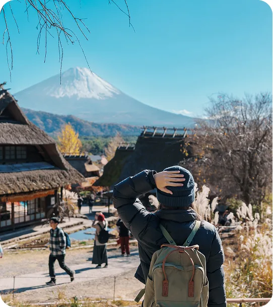 Mount Fuji with cherry blossoms