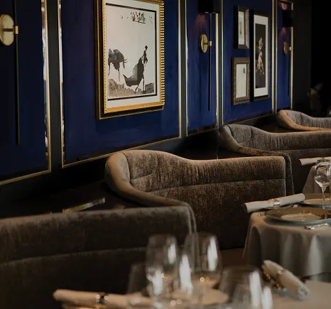 Couple dining in a restaurant