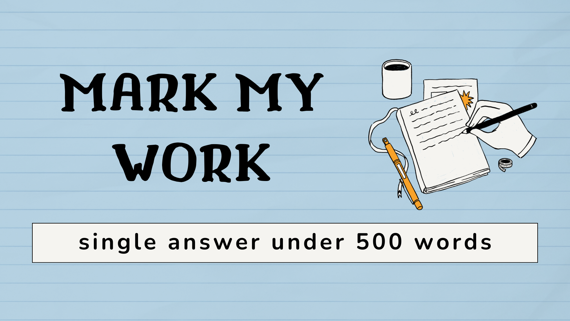 Mark My Work - Single Answer