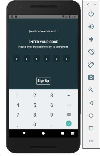 React Native Code Input Squared