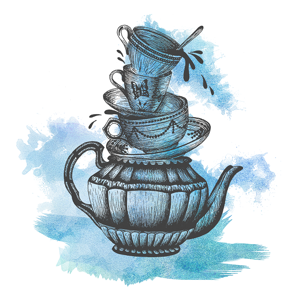 Teacups Alice In Wonderland ART JC - Joseph Cashmore