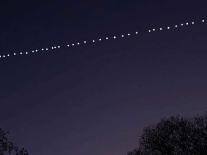 Mash»: Рой спутников Starlink заметили в небе над Белгородом перед обстрелом