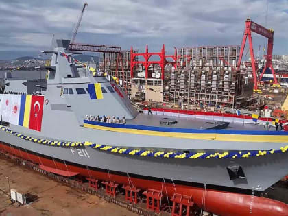 В Сети показали строящийся в Турции первый украинский корвет «Иван Мазепа»